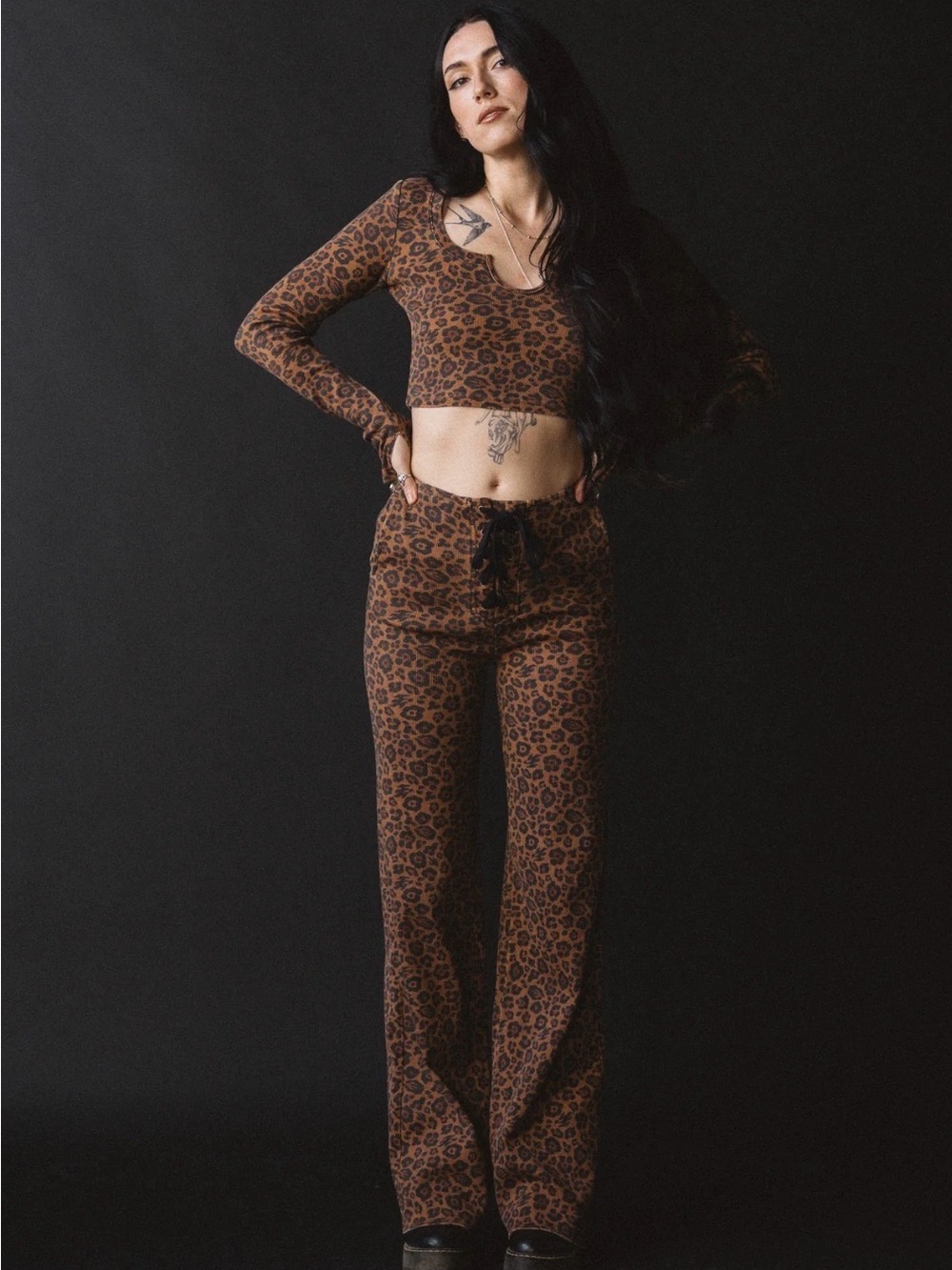 Hell Babes HELL BENT LOUNGE PANT LEOPARD SIZE XL NWT